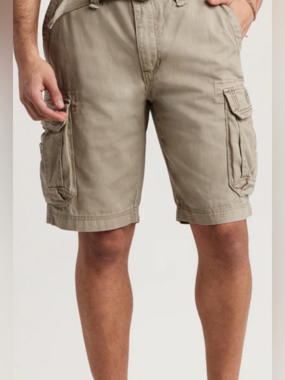 Union Bay (2 Pairs) Survivor Men's Cargo Shorts Tan 42 Casual Summer Utility